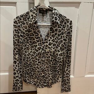 Truth Women's Leopard Print Top - Black and Brown